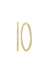 Classic Inside Out Hoop Earrings in Gold